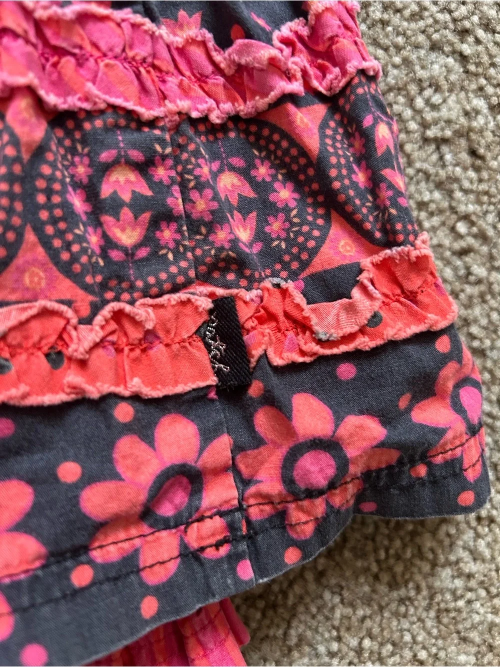 Y2K Girls Tiered Floral Skirt